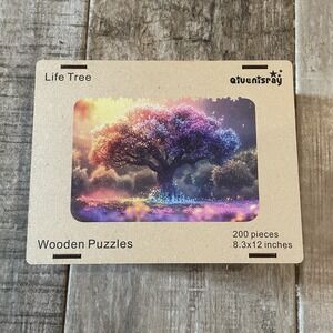 Tree of‎ Life Wooden Jigsaw Puzzle - 200 Pieces - Rainbow 8.3 X 12 Inches